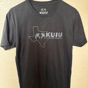 KUIU Black Short-Sleeve Logo Tee with Texas Graphic